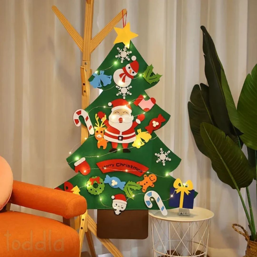 Kids’ Light-Up Montessori Felt Christmas Tree