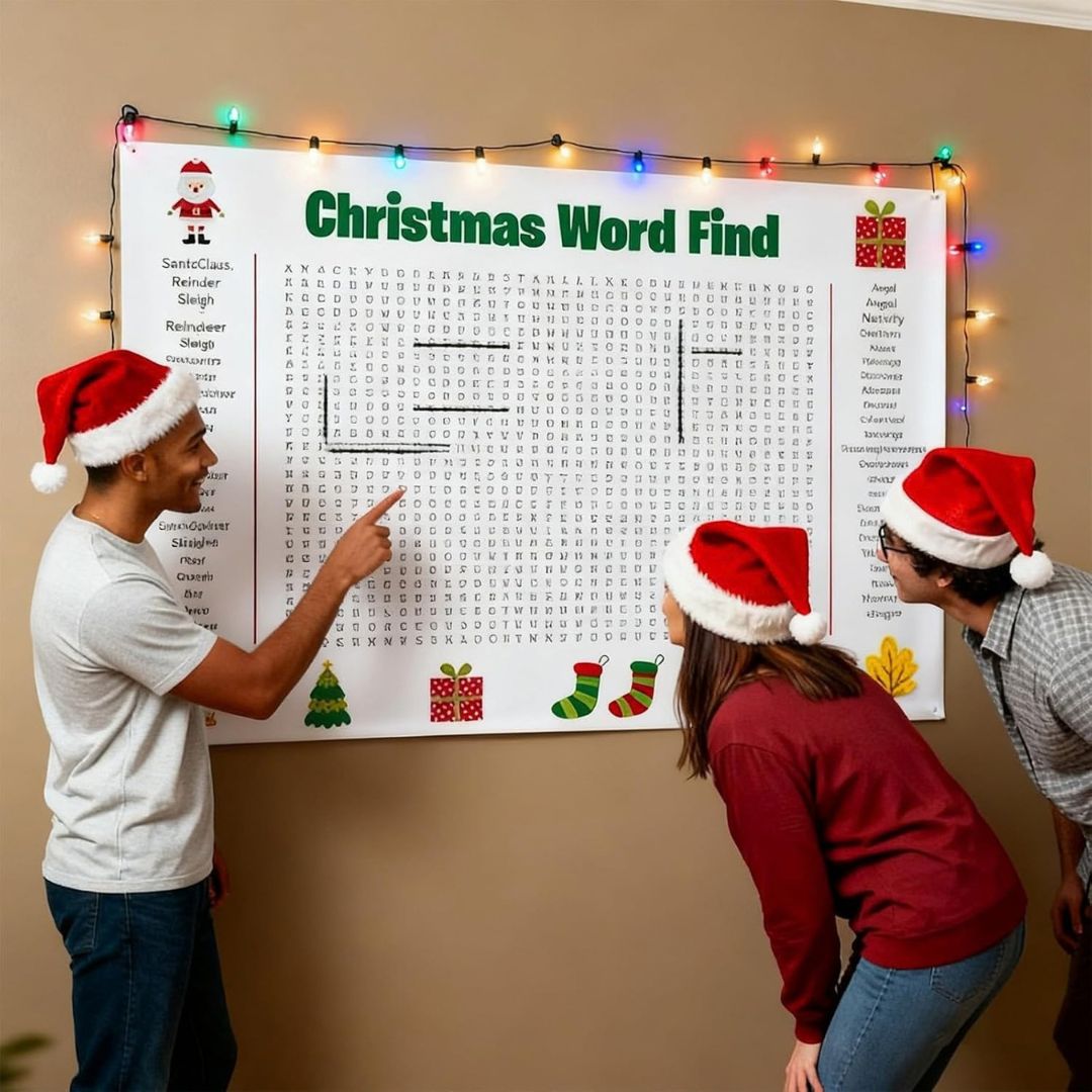 MerrySearch - Giant Christmas Word Search Poster