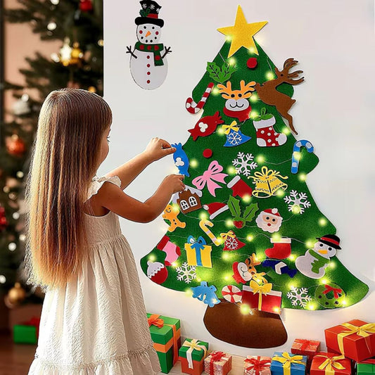 Kids’ Light-Up Montessori Felt Christmas Tree