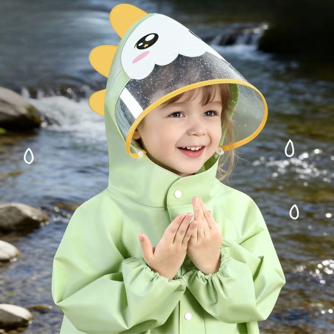Waterproof Children’s Rain Jacket in Animal Design