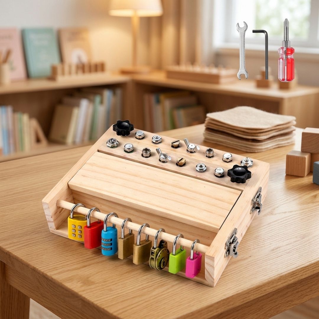 ToolMaster - Montessori Lock & Screw Activity Board