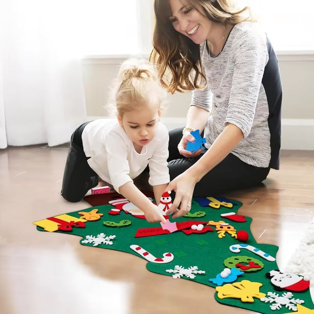 Kids’ Light-Up Montessori Felt Christmas Tree