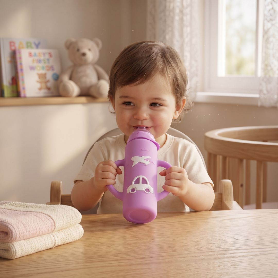 GripSip - Easy-Hold Glass Baby Bottle