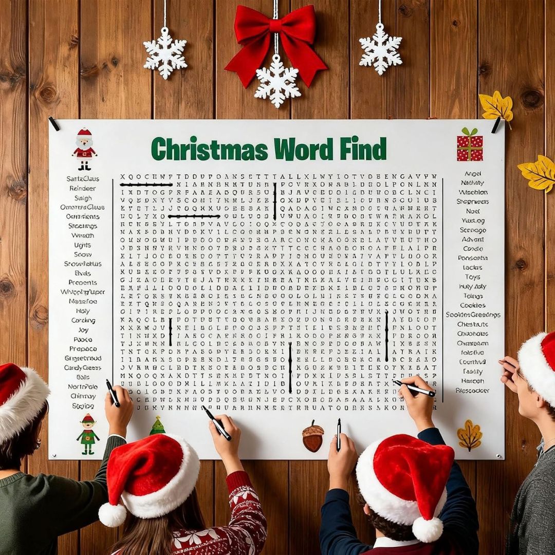 MerrySearch - Giant Christmas Word Search Poster