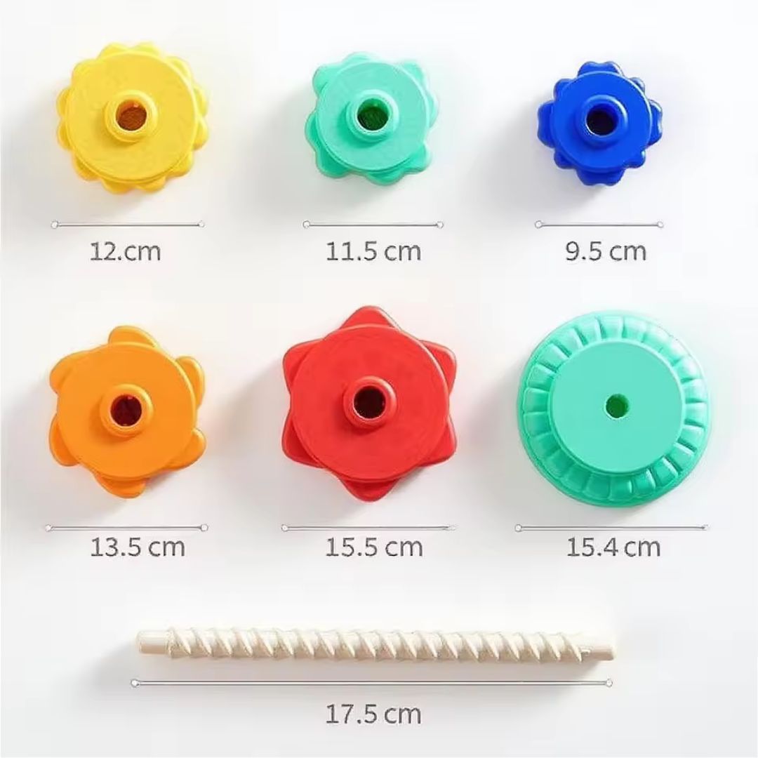 Montessori Toy Tower in Rainbow Design