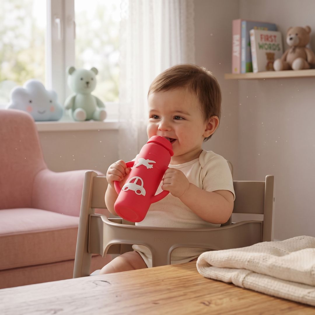 GripSip - Easy-Hold Glass Baby Bottle