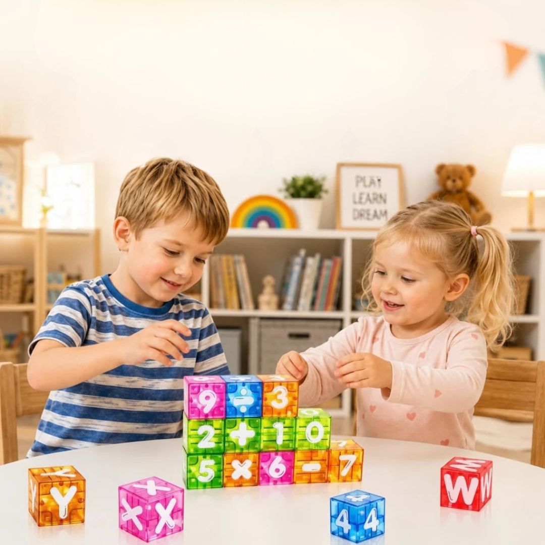 LearnCubes - Magnetic Letters & Numbers Kids Learning Set