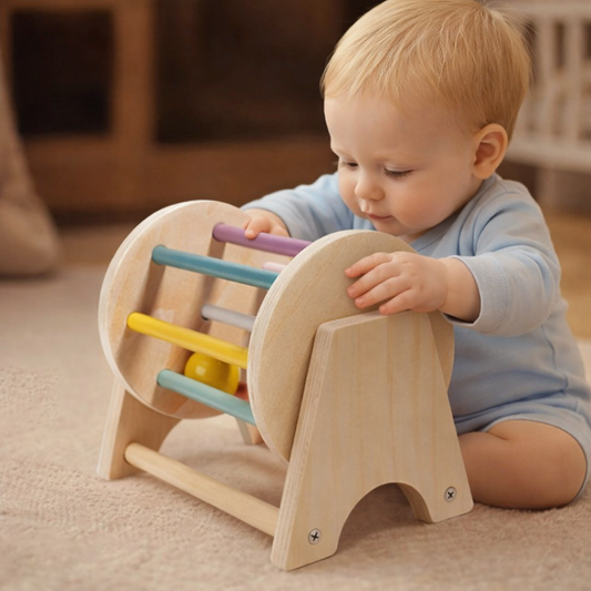 Montessori Drum with Wooden Balls