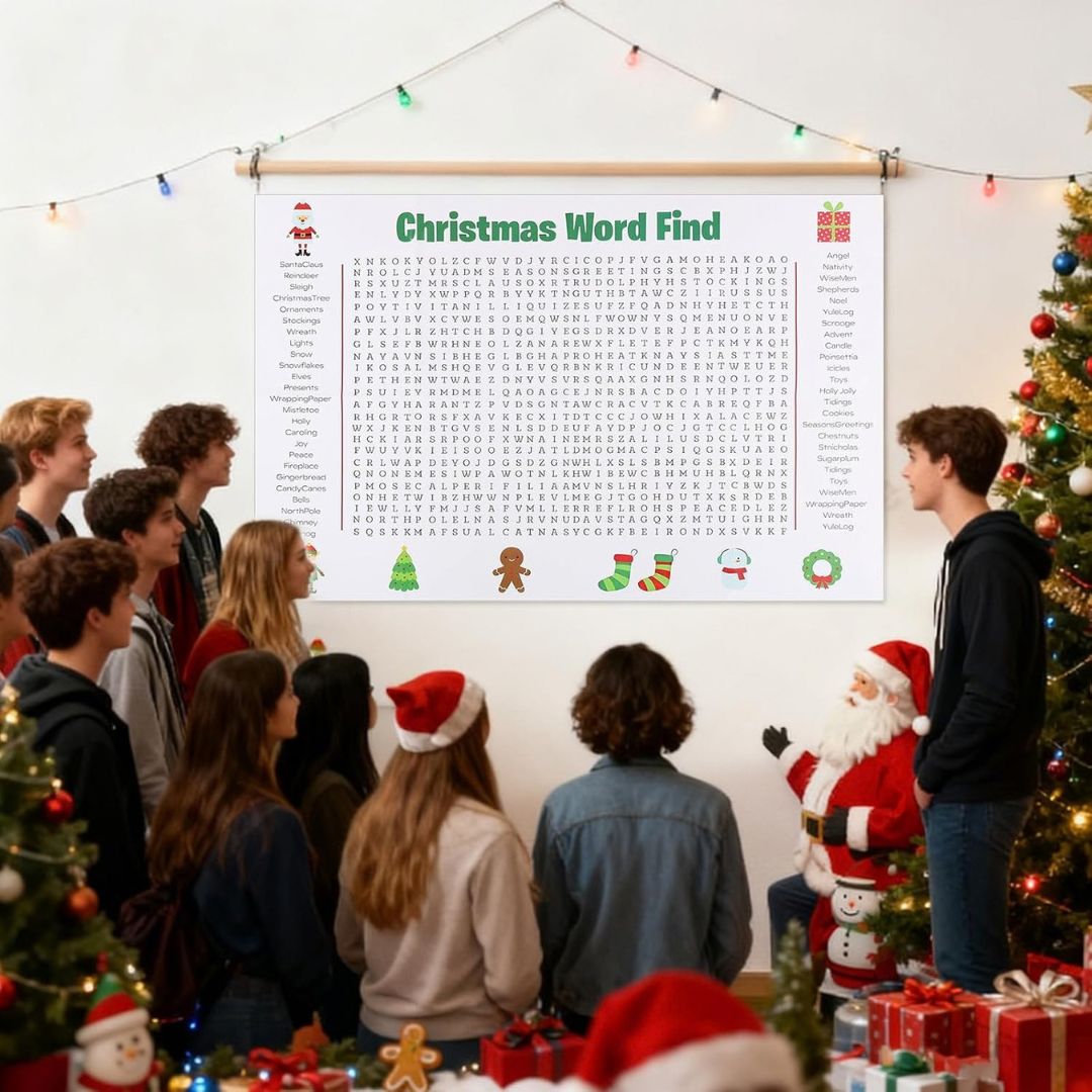 MerrySearch - Giant Christmas Word Search Poster